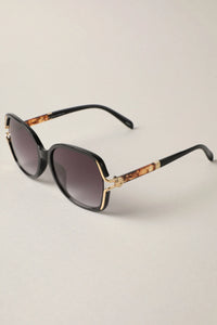 Leopard Frame Detailed Square Shape Sunglass