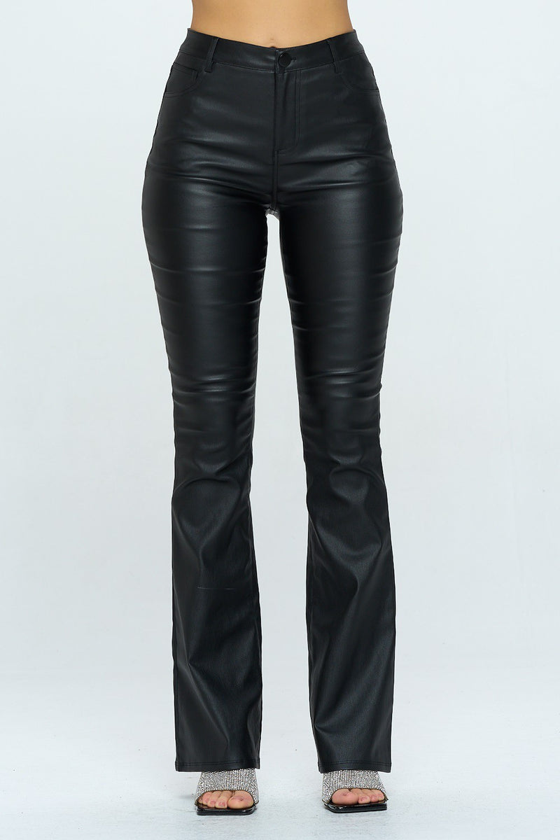 Pleather Wide Legged-Pants