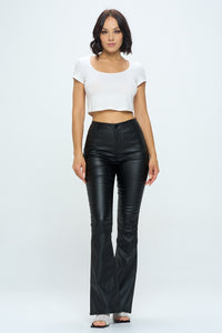 Pleather Wide Legged-Pants