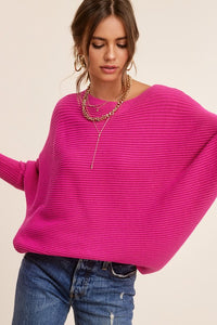 Pretty In Pink Off The Shoulder Sweater