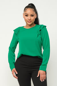 L/S Ruffle Top