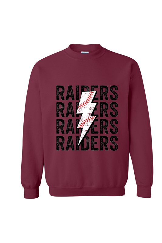 Raiders Baseball Strike Crew Neck