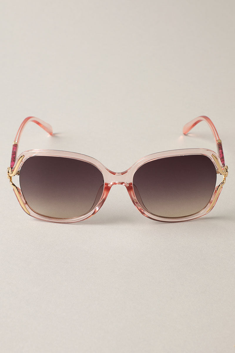 Leopard Frame Detailed Square Shape Sunglass