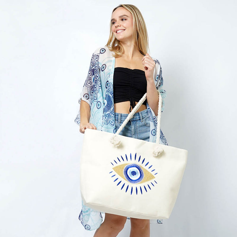 Evil Eye Beach Bag / Tote Bag