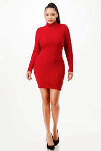 Long Sleeve Mini Sweater Dress