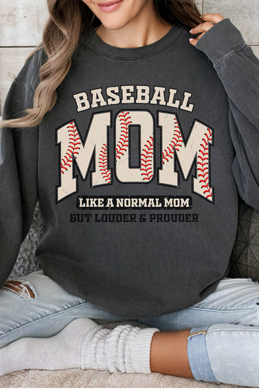 Baseball Mom Crew Neck Sweatshirt