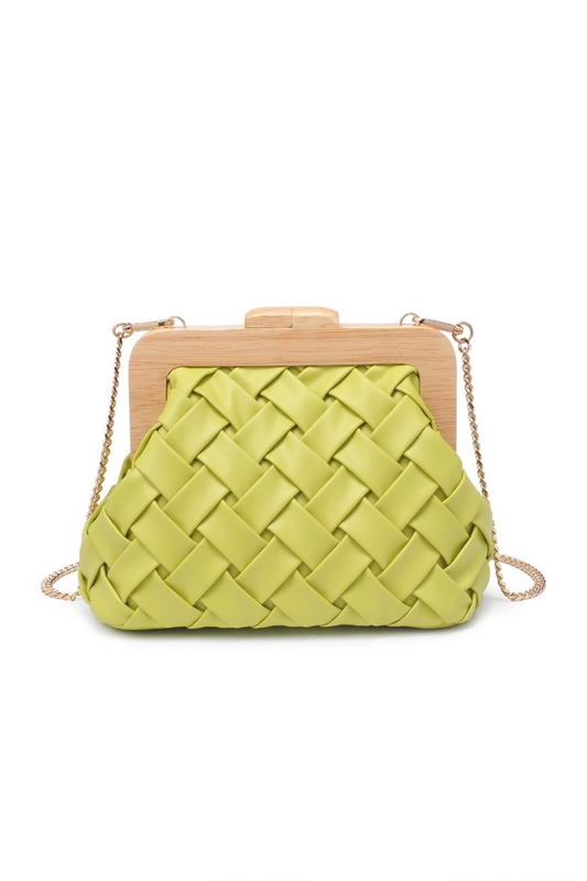 Woven WOODEN Clutch