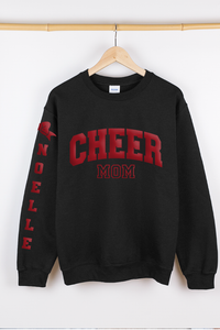 Personalized Puff Cheer Mom Sweatshirt