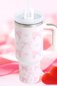 Bow Pattern Printed 40oz Stainless Steel Tumbler