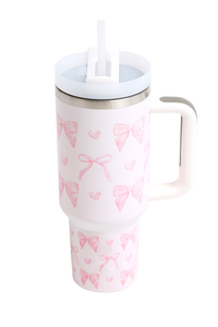 Bow Pattern Printed 40oz Stainless Steel Tumbler