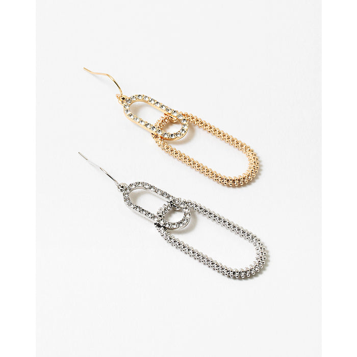 Overlap Oval Earrings