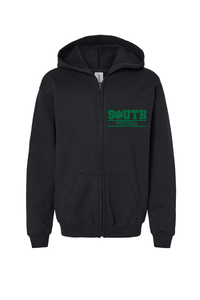 Youth Full-Zip Hooded Sweatshirt -Black