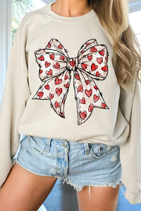 Coquette Bow Heart Crewneck