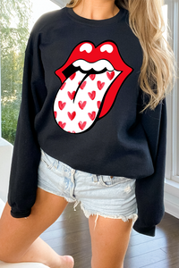 Rolling Stone Heart Tongue Crew Neck