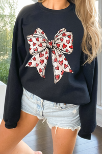 Coquette Bow Heart Crewneck