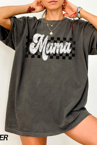 Mama Checkered Retro Tee