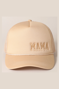 Mama Embroidered Foam Mesh Back Trucker Hat