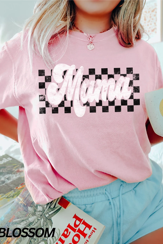 Mama Checkered Retro Tee