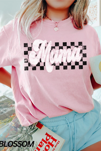 Mama Checkered Retro Tee