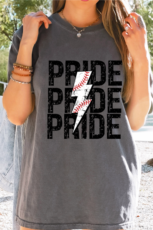 Pride Distressed Baseball Strike -Pepper