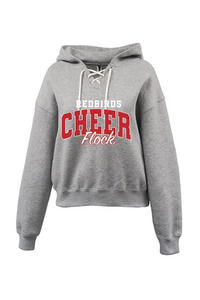 Red Birds Cheer Lace up Pullover