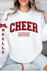Personalized Puff Cheer Mom Sweatshirt