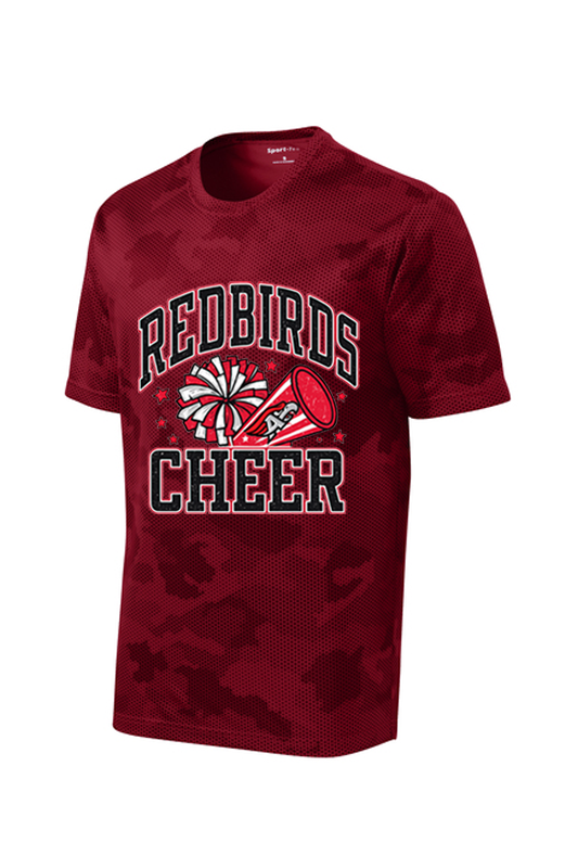 Red Bird Cheer CamoHex Tee