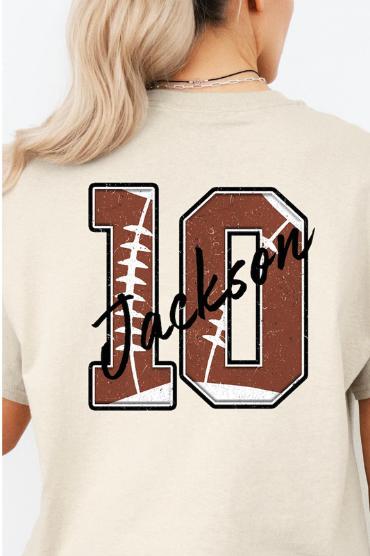 Tigers Football Distressed Lightning Bolt Tee
