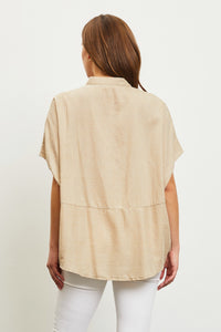 Textured High Low Shirt