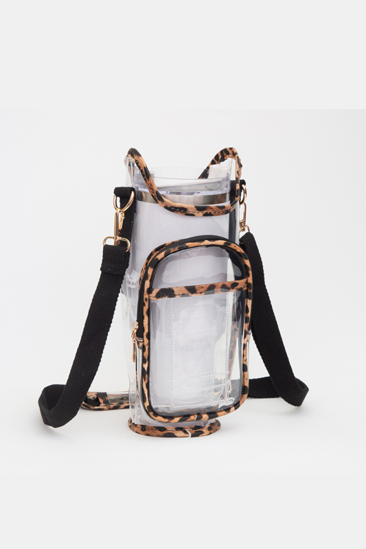 Transparent Tumbler Carrier Holder Crossbody Bag