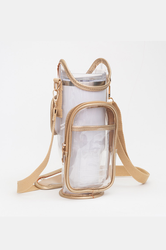 Transparent Tumbler Carrier Holder Crossbody Bag