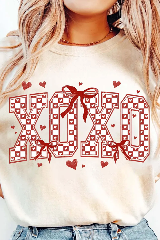 XOXO Checkered Tee