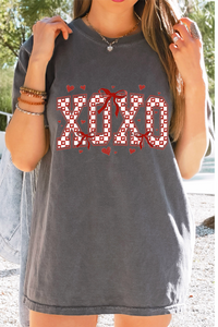 XOXO Checkered Tee