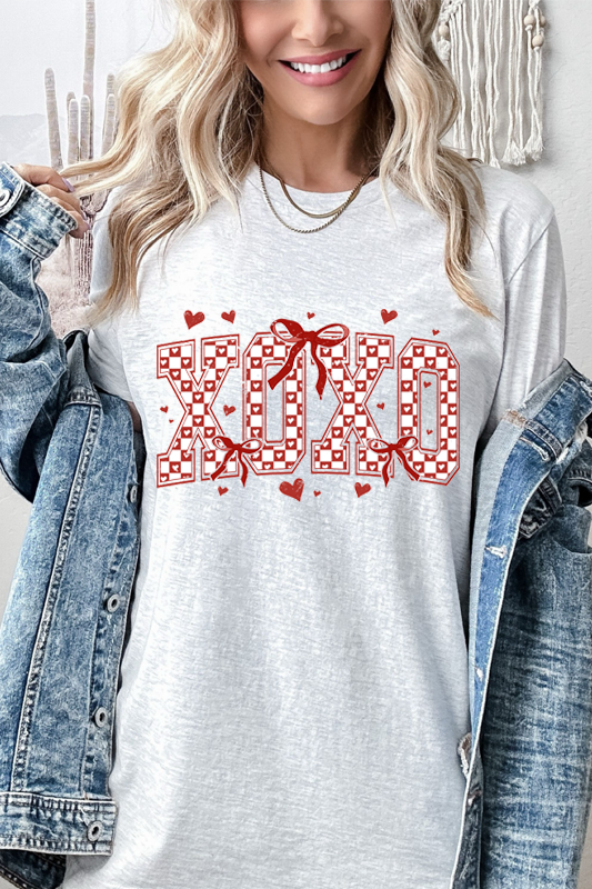 XOXO Checkered Tee