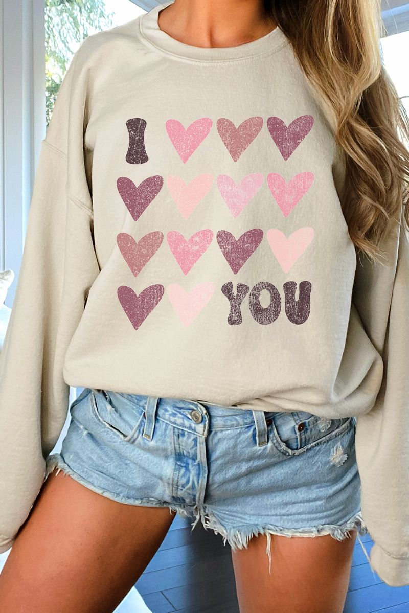 I Heart You Crew Neck Sweatshirt